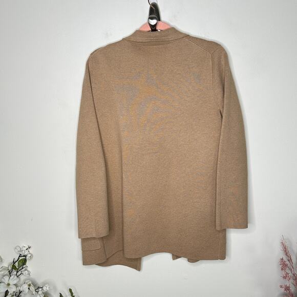 J. CREW Eloise Sweater Blazer Heather Khaki Tan Camel {I33} - Picture 4 of 7